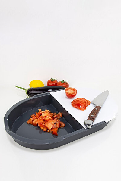 Genel Markalar DecoBella Çift Hazneli Kesme Panosu 81137 - Gri