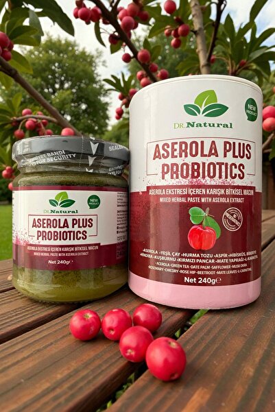 DRNATURAL 3 Adet Aserola Prebiyotik-Probiyotik Barbados Kirazı Bağırsak Temizleme Kürü 240 gr Colon Macun