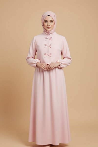 HAKKE Fiyonk Detaylı Dökümlü Etek Tesettür TAKIM