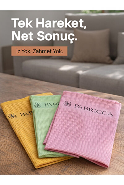 PABRICCA COLLECTIONS. Mikrofiber Temizlik Bezi 60x33 cm – Yüksek Su Emiciliği...