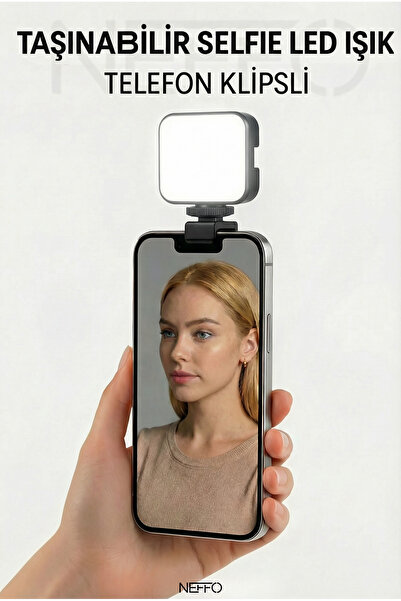 NEFFO RGB LED Işık fotoğrafçılık, canlı yayın ve video çekimleri cep telefonl...