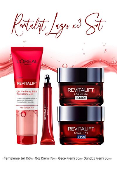 L'Oreal Paris Loreal Paris Revitalift Lazer Bakım Seti 3