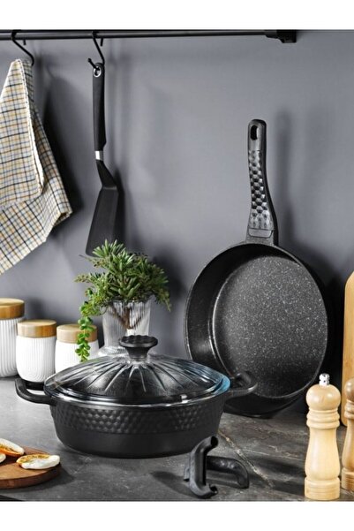 FALEZ Black Line Granite Casting 3 Piece Set