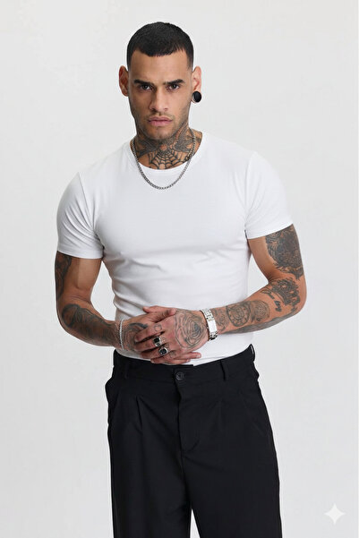 Buteks Bela A kvalitetna Pamuk komadna uska Pamučni džersej Sa likrom odjeća ...