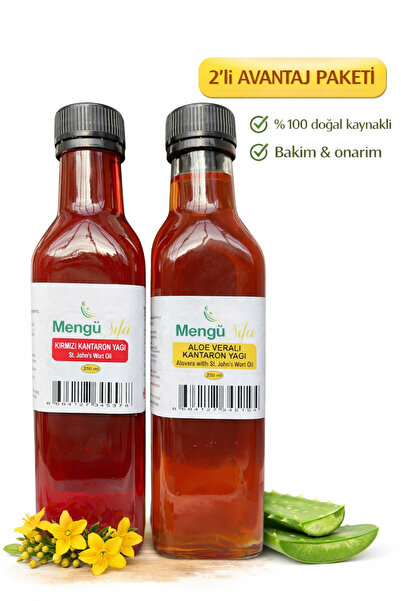mengü şifa Aloe Veralı Sarı Kantaron (KANTORON) Yağı 250ml Özel Kırmızı Kanta...