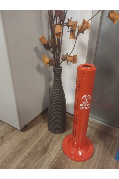 REYKA HİJYEN Metal Atık Pil Kutusu Pil Geri Dönüşüm Toplama Kutusu