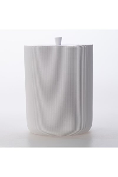 Selim White Lydia Trash Can