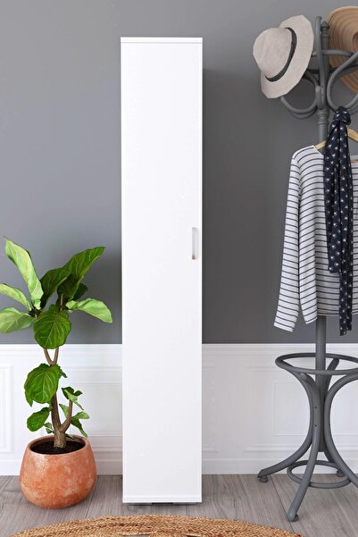 KZY 6 Bölmeli Tek Kapaklı Çok Amaçlı Dolap - Beyaz