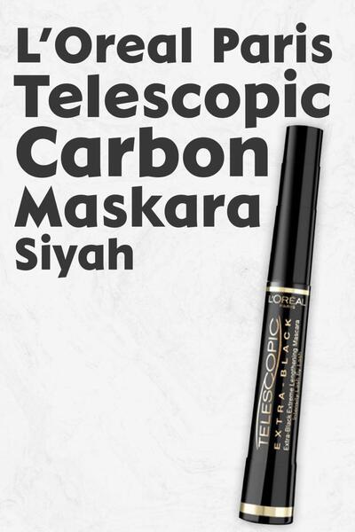 L'Oreal Paris Loreal Paris Telescopic Carbon Black Maskara Siyah