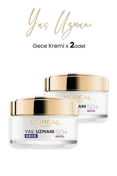 L'Oreal Paris Loreal Paris Yaş Uzmanı Kırışıklık Karşıtı Gece Kremi 50 ml x 2...