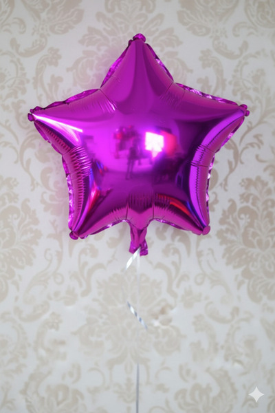 Deniz Party Store بالون فوشيه ستار فويل 18 بوصة 45 سم 1 قطعة