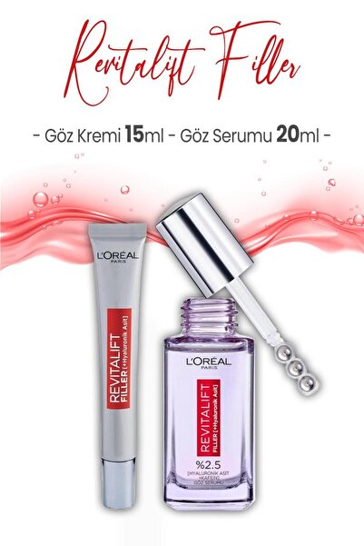 L'Oreal Paris Loreal Paris Revitalift Filler Göz Serumu 20 ml ve Göz Kremi 15 ml