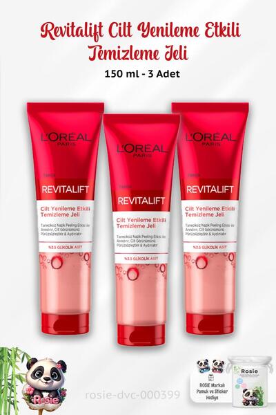 L'Oreal Paris 3 Adet Loreal Paris Revitalift Cilt Yenileme Etkili Temizleme J...