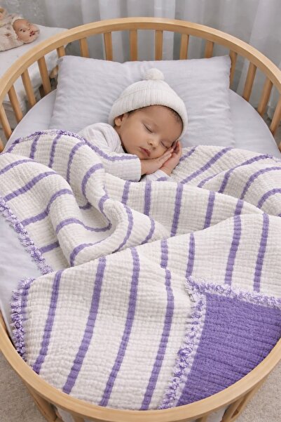 Yada Baby بطانية أطفال من القطن 100% متعددة الطبقات من الموسلين - مقاس XL (12...