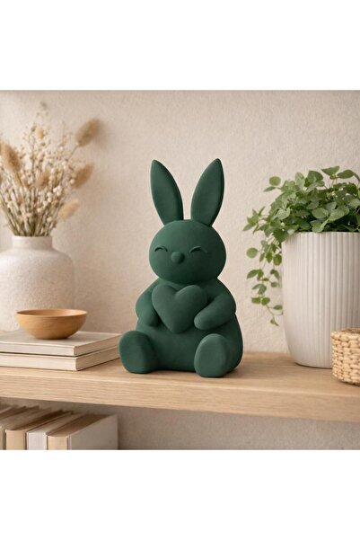 Basart Sevgililer Gününe Özel 3D Baskı Dekoratif Tavşan - Aşkın En Sevimli Hali