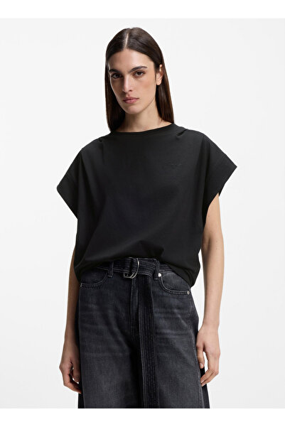 BOSS Bisiklet Yaka Siyah Kadın T-Shirt 50547799