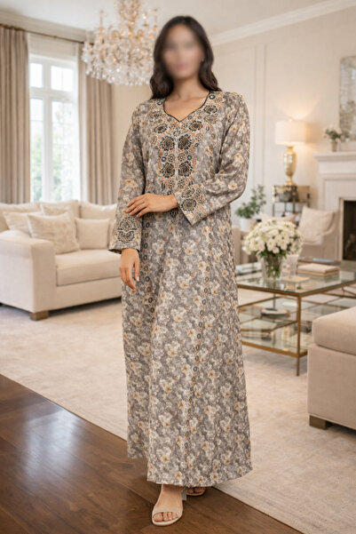 RONZA Embroidered Cotton jalabiya