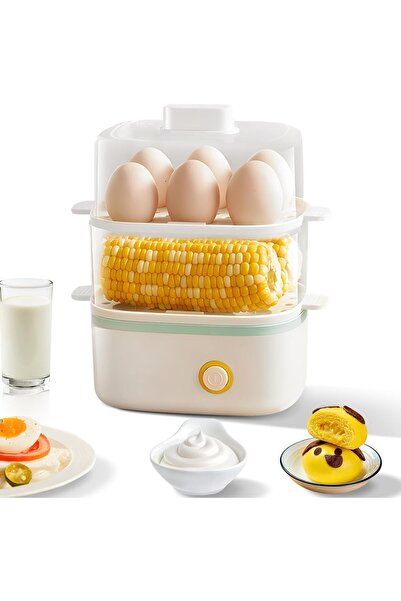 Generic جهاز طهي الطعام بالبخار الكهربائي مزدوج الطبقات ، وجهاز سلق البيض، وج...