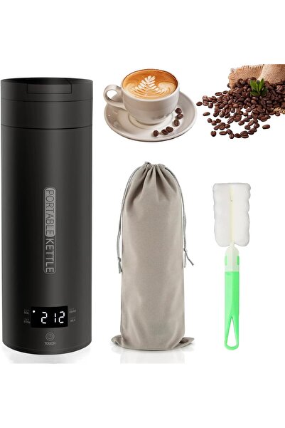 Generic غلاية كهربائية للسفر، غلاية ماء وشاي من ياكيتر سعة 500 مل مع 4 إعدادا...