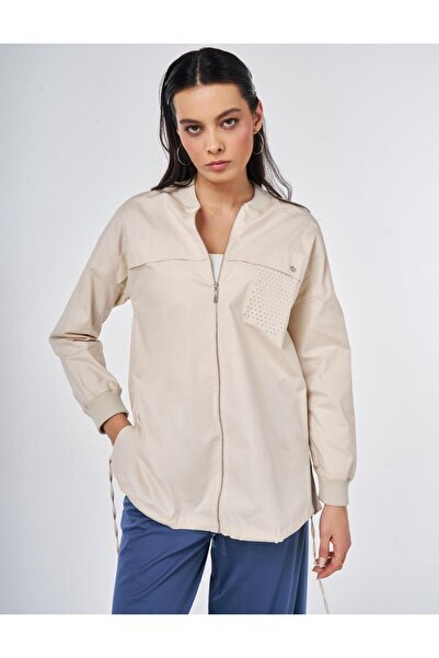 KYR College Collar Cotton Tunic Cream