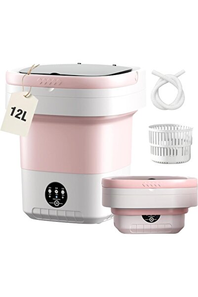 Generic غسالة صغيرة محمولة - غسالة صغيرة قابلة للطي لملابس الأطفال والجوارب و...