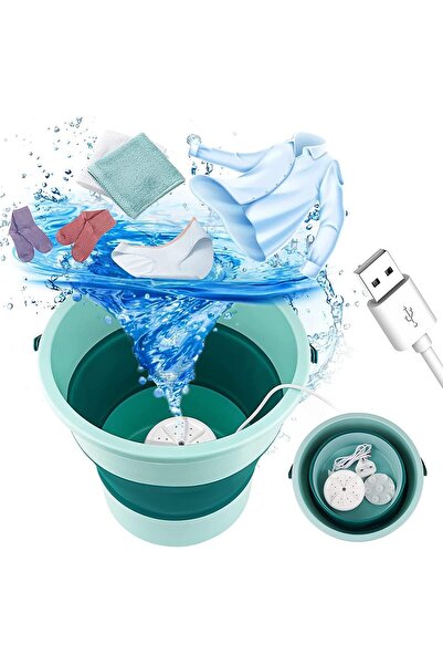Arabest Portable Mini Washing Machine, 10L Foldable Ultrasonic Washer with US...