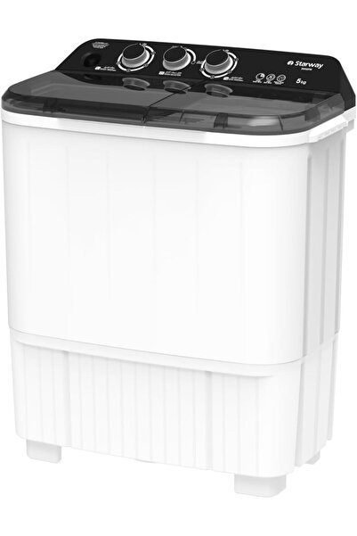 Generic غسالة ملابس ستارواي نصف أوتوماتيكية ذات تحميل علوي مزدوج سعة 5 كيلو، ...