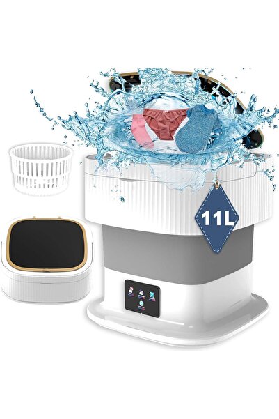 Generic غسالة ملابس محمولة من AOHRYME، سعة 11 لتر، غسالة صغيرة مع مجفف دوار، ...