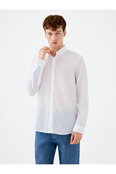 Loft Regular Fit White Men's Shirt Lf2039536