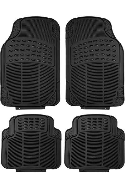 Generic مجموعة FH F11305BLACK سجادة أرضية سوداء لجميع الأحوال الجوية، 4 قطع (...