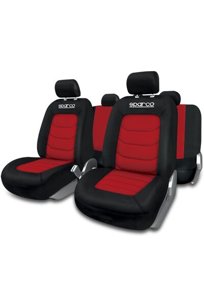 Generic طقم غطاء مقعد سباركو من بوليستر والشبك - أحمر [SPC1019RS]