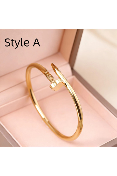 FridayIn 3pcs/1pcs Gold-plated Stainless Steel Four Leaf Clover Inlaid Cubic ...