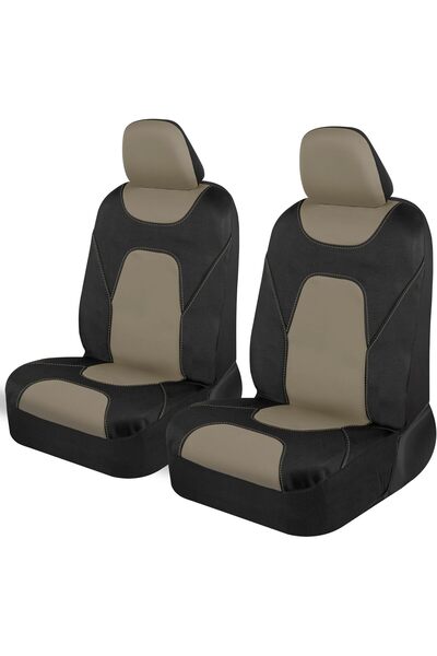 Generic أغطية مقاعد السيارة الأمامية من موتور تريند أكوا شيلد، بيج - أغطية مق...