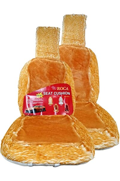 Generic روكا، وسادة مقعد للسيارة قطعتان - لون بني