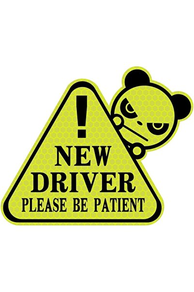Generic ملصق سائق جديد للسيارة، ملصق إشارة سيارة مضحك للسائق المتدرب، عاكس وم...