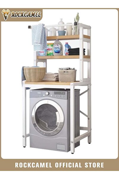 ROCKCAMEL Washing Machine Storage Shelf Space Saver, 3-Tier Bathroom Organize...