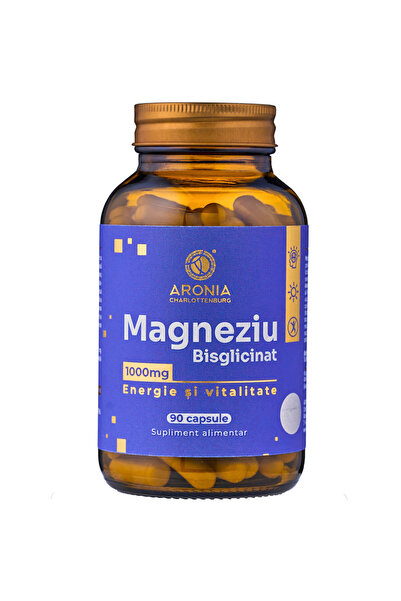 Aronia Charlottenburg Magneziu Bisglicinat la 1000 mg , 90 capsule pentru sus...