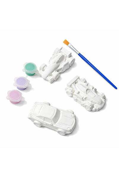 tatibutikk Çocuklar İçin Araba Boyama Seti – 3’lü Boyanabilir Araba Figürü, A...