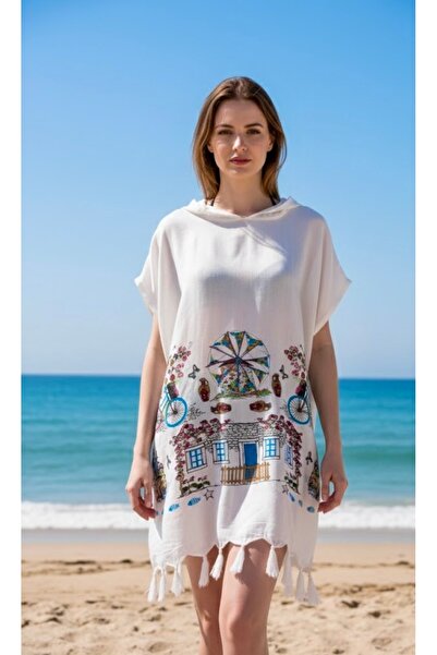 tarzQeen peştemal 100%-Bambu panço bodrum desen plaj havuz