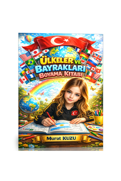 Enine Boyuna Eğitim 🌍🎨 ÜLKELER ve BAYRAKLARI BOYAMA KİTABI (TÜM ÜLKELER) 🎨🌍