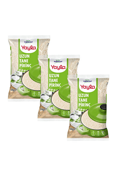 Yayla Uzun Tane Pirinç 2 kg x3