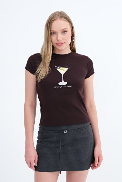 Addax Goblet Printed T-Shirt P10457-W11