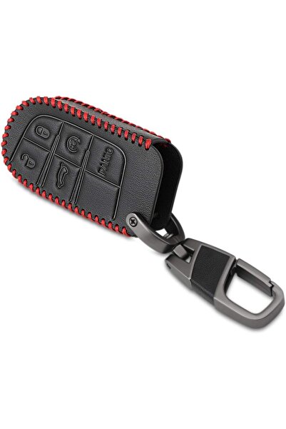 Generic أغطية مفاتيح سيارات جلد من VCiiC تناسب سيارات جيب جراند شيروكي، دودج ...