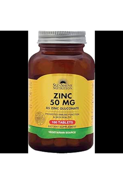 Sunshine Nutrition أقراص صن شاين زنك ٥٠ ملغ ١٠٠ قرص