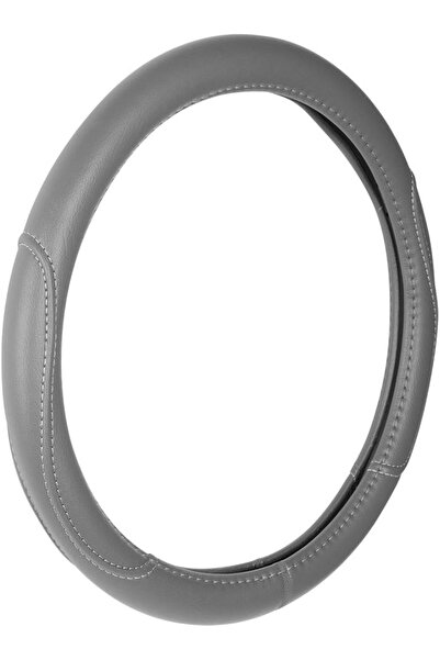Generic غطاء عجلة القيادة من الجلد الصناعي الرمادي من كاستم أكسيسوريز 38854P
