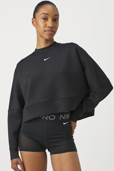 Nike Dri Fit Oversize Φούτερ με Στρογγυλή Λαιμόκοψη Crop Γυναικείο Oversize Φ...