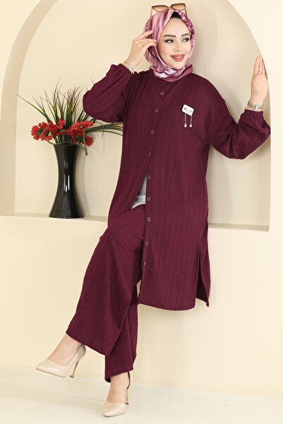 ModaMerve Arma Detaylı Burgu Takım 210BO429-MS Bordo