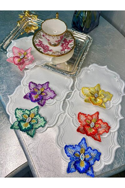 KUMSAL ÇEYİZ 6 Adet Sunumluk,Kahve Sunum Peçetesi,Sunum Peçetesi,Kahve Peçetesi