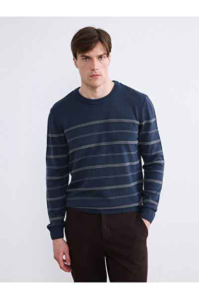 LC Waikiki I Sıfır Roba Yaka Striped Men's Knitwear Sweater from Freezen Store