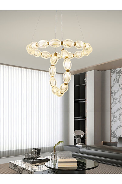 Apliqa Aspen 2'li Yuvarlak Eskitme Sarkıt Led Avize